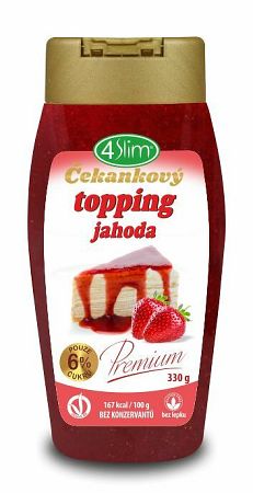 4Slim Čakankový topping jahoda 330 g