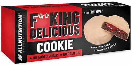 AllNutrition F**king Delicious Cookie Arašidové maslo/jahodové želé 128 g