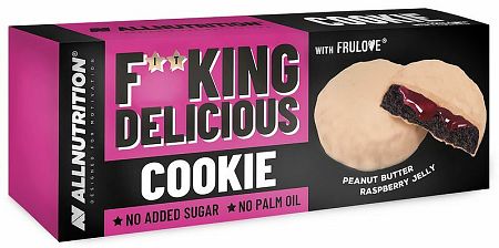 AllNutrition F**king Delicious Cookie arašidové maslo/malinové želé 128 g