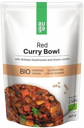 AUGA ORGANIC Red Curry Bowl s červeným karí korením, hubami shiitake a šošovicou BIO 283 g