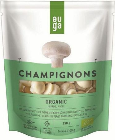 AUGA ORGANIC Šampiňóny v slanom náleve 250 g (celé)