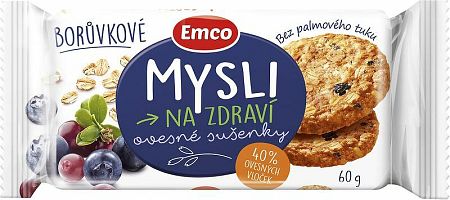 Emco Ovsené sušienky čučoriedka 60 g