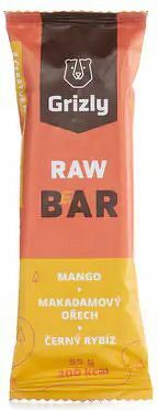 Grizly RAW bar mango/makadam/čierne ríbezle 55 g