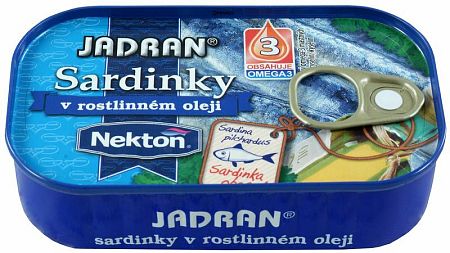 Nekton Sardinky v rastlinnom oleji JADRAN 125 g