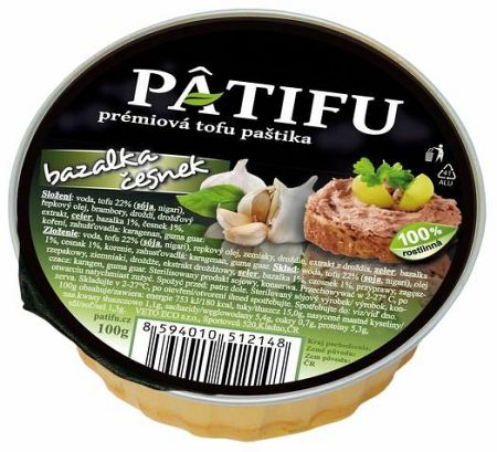 Patifu prémiová tofu paštéta bazalka/cesnak 100 g