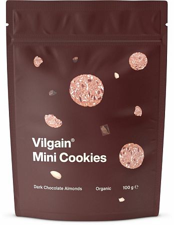 Vilgain Mini Cookies BIO mandle s horkou čokoládou 100 g