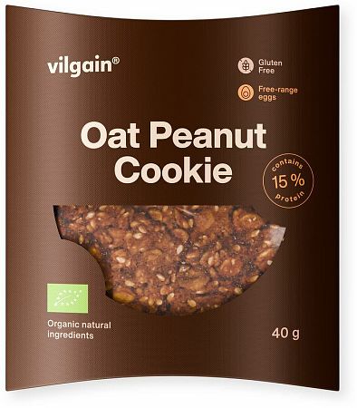 Vilgain Oat Peanut Cookie BIO 40 g