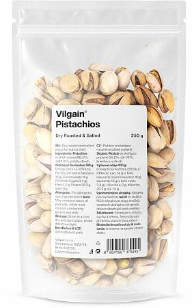 Vilgain Pistácie nasucho pražené soľ 250 g