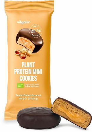 Vilgain Plant Protein Mini Cookies BIO Arašidy so slaným karamelom 50 g (2 x 25 g)