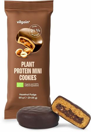 Vilgain Plant Protein Mini Cookies BIO Lieskovorieškový fondán 50 g (2 x 25 g)