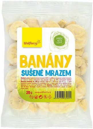 Wolfberry Banány sušené mrazom 20 g